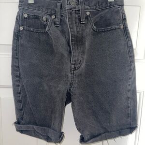 Madewell Black Denim Bermuda Shorts